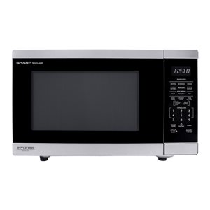 Sharp Carousel 1.6-ft³ 1100 W Countertop Microwave Oven with Inverter Technology - Stainless Steel