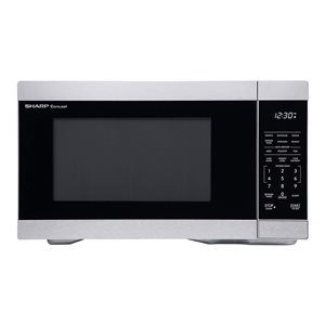 Sharp Carousel 1.1-ft³ 900 W Countertop Microwave Oven - Stainless Steel