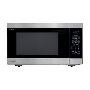 Sharp Carousel 2.2-ft³ 1200 W Countertop Microwave Oven with Inverter Technology - Stainless Steel