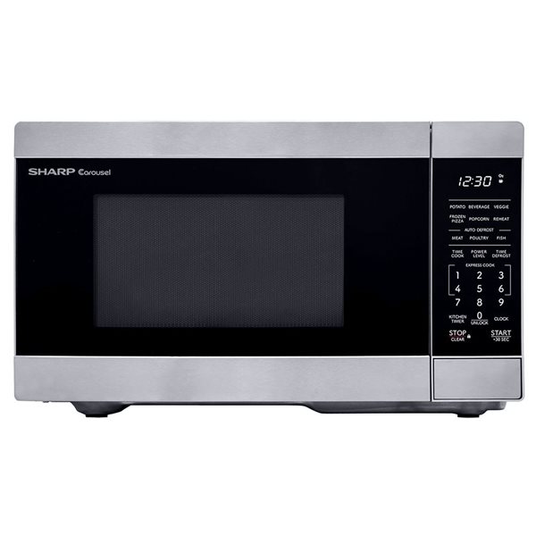 Sharp Carousel 0.9-ft³ 900 W Countertop Microwave Oven - Stainless Steel