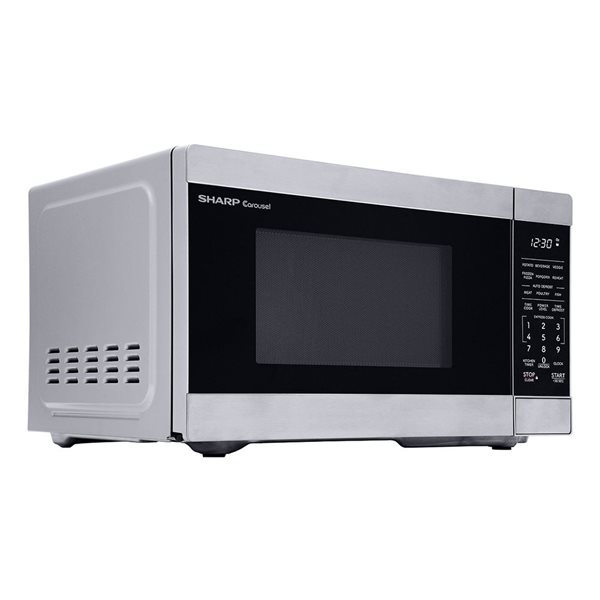 Sharp Carousel 0.9-ft³ 900 W Countertop Microwave Oven - Stainless Steel