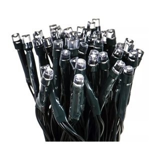 CB Performance Advantage 33-ft White LED Solar Outdoor Christmas String Lights