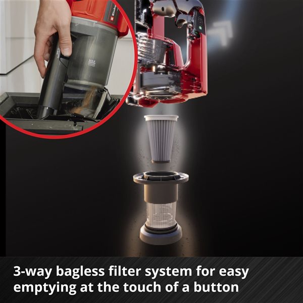 Einhell Cordless Stick Vacuum Cleaner 18 V TE-SV 18 Li-Solo