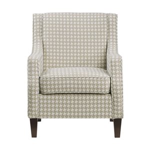 Fauteuil d'appoint Fischer HomeTrend en tissu à motifs kaki