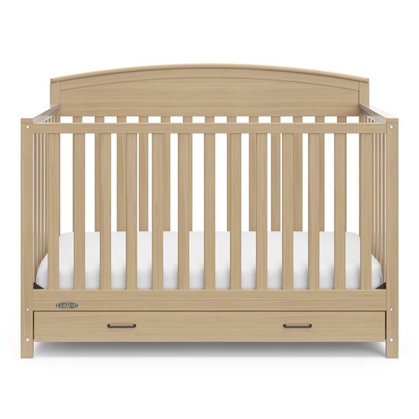 Graco Benton 5-in-1 Convertible Light Wood Crib w/ Drawer