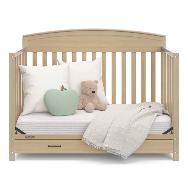 Graco Benton 5-in-1 Convertible Light Wood Crib w/ Drawer