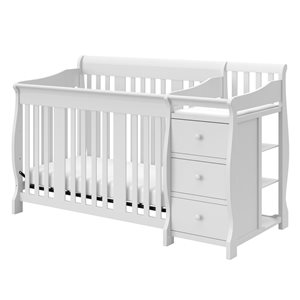 Storkcraft Portofino 4-in-1 Convertible White Crib and Changer