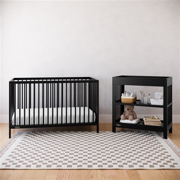 Graco Teddi 5-in-1 Convertible Black Crib