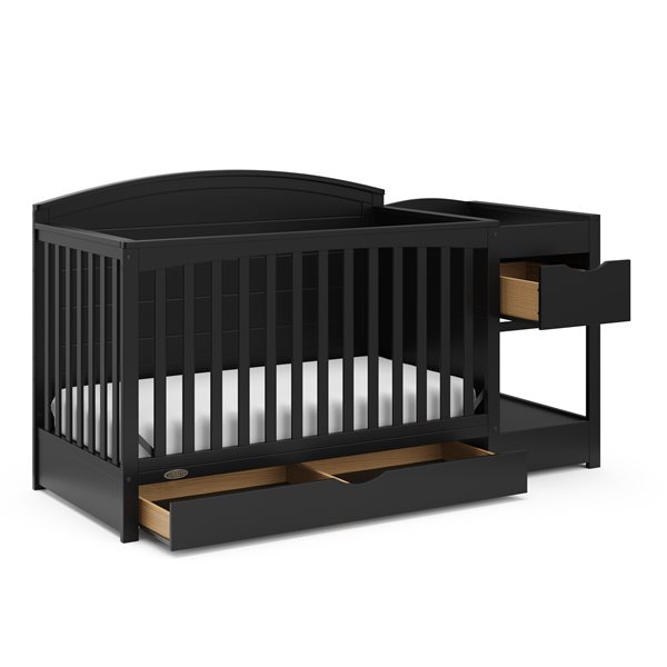 Graco Bellwood 5-in-1 Convertible Black Crib and Changer