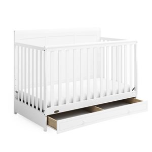 Graco Asheville 4-in-1 Convertible White Crib w/ Drawer