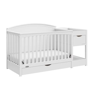 Graco Bellwood 5-in-1 Convertible White Crib and Changer