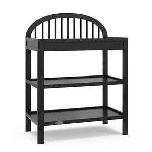 Graco Olivia 34-in W Black Freestanding Changing Table w/ Water-Resistant Changing Pad