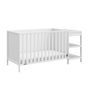 Graco Theo 5 In 1 Convertible White Crib and Changer