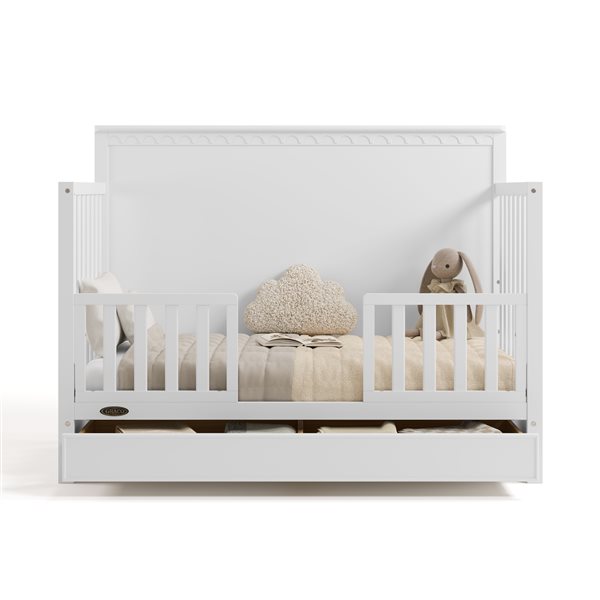 Graco Sasha 5-in-1 Convertible White Crib w/ Drawer