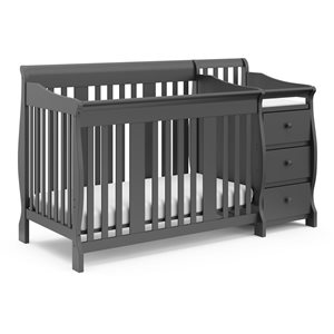 Storkcraft Portofino 4-in-1 Convertible Grey Crib and Changer