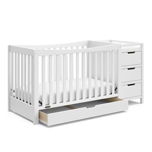 Graco Remi 4-in-1 Convertible White Crib and Changer