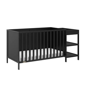 Graco Theo 5 In 1 Convertible Black Crib and Changer