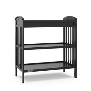 Graco Benton 35-in W Black Freestanding Changing Table w/ Water-Resistant Changing Pad