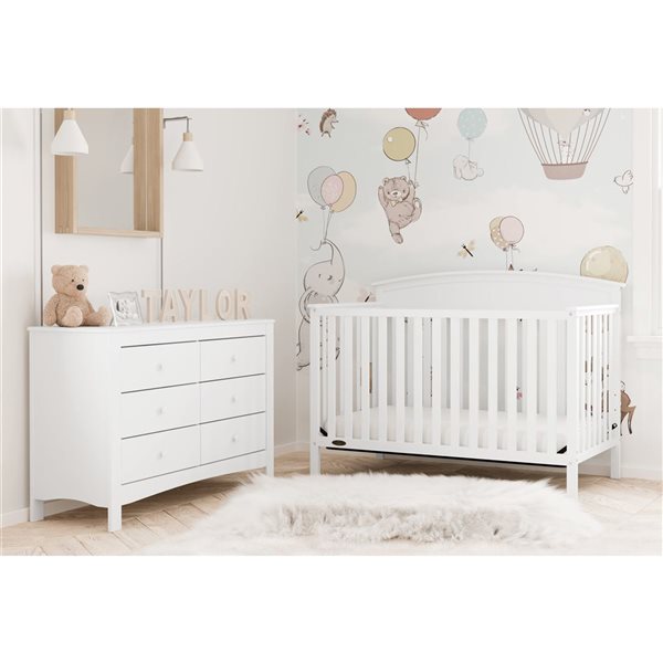 Graco Benton 5-in-1 Convertible White Crib