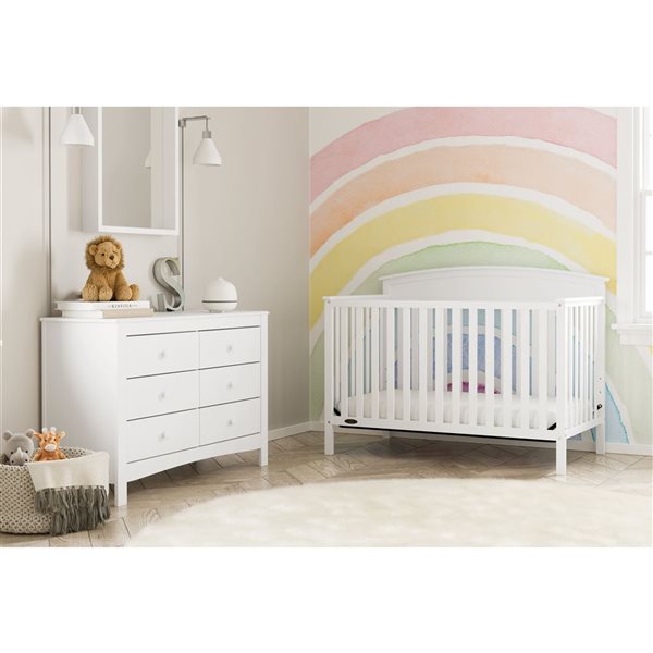 Graco Benton 5-in-1 Convertible White Crib