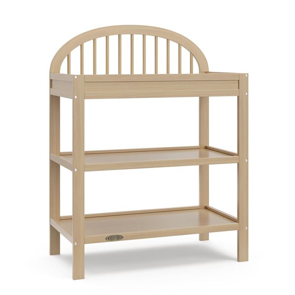 Graco Olivia 34-in W Light Wood Freestanding Changing Table w/ Water ...