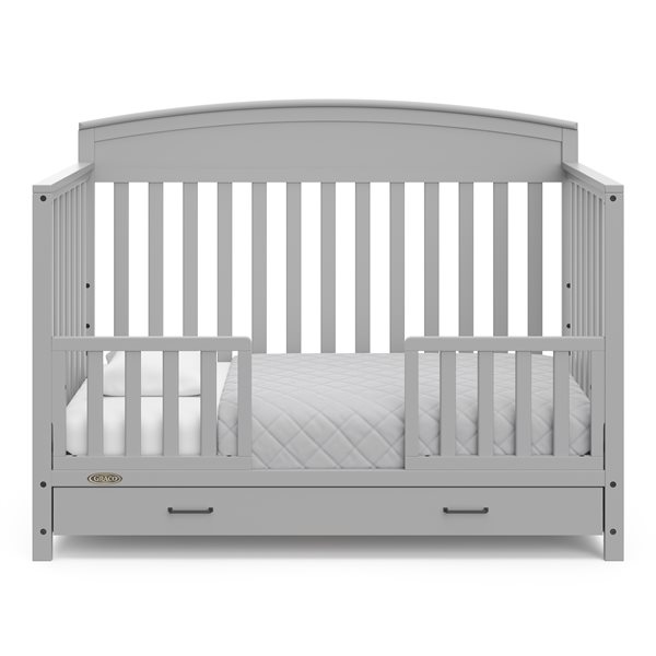 Graco Universal Toddler Crib Transition Pebble Grey Slats Guardrail Kit