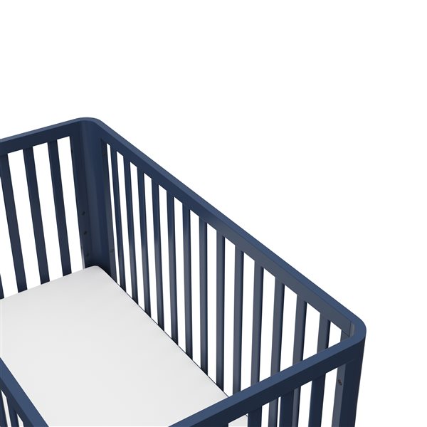 Storkcraft Santos 3-in-1 Convertible Navy Blue and Natural Wood Crib