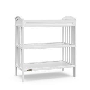 Graco Benton 35-in W White Freestanding Changing Table w/ Water-Resistant Changing Pad