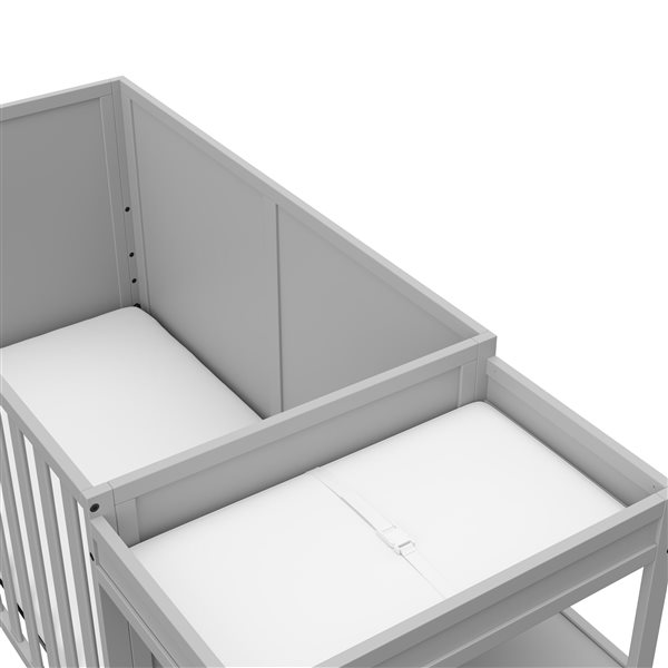 Graco Theo 5 In 1 Convertible Pebble Grey Crib and Changer