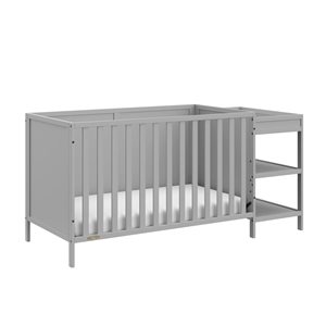 Graco Theo 5 In 1 Convertible Pebble Grey Crib and Changer