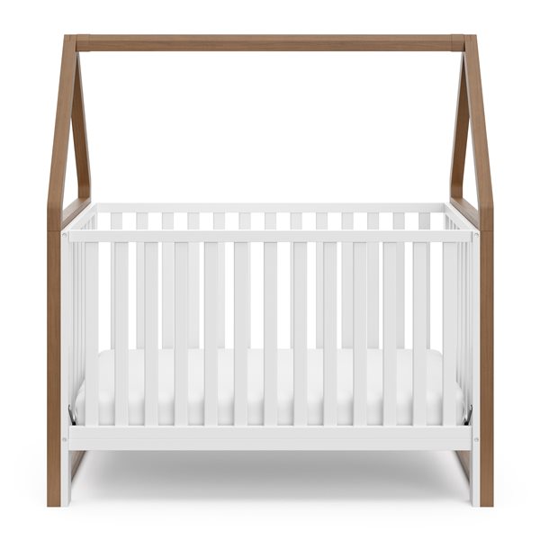 Storkcraft Orchard 6-in-1 Convertible Hazelnut Brown and White Crib