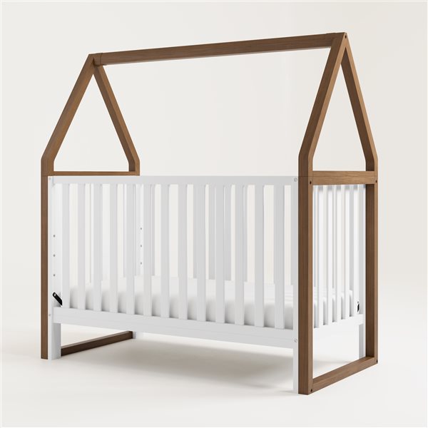Storkcraft Orchard 6-in-1 Convertible Hazelnut Brown and White Crib