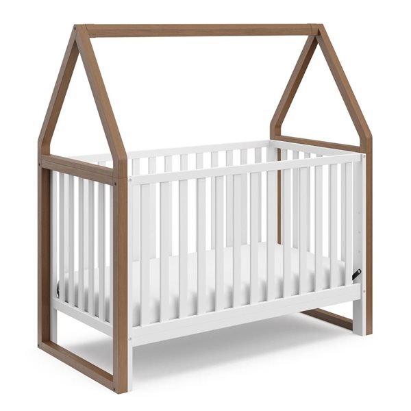 Storkcraft Orchard 6-in-1 Convertible Hazelnut Brown and White Crib