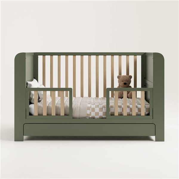 Graco Read with Me Convertible Green and Light Wood Crib w/ Drawer
