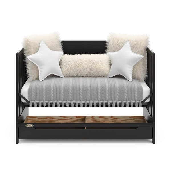 Graco Melrose 5-in-1 Convertible Black Crib w/ Drawer