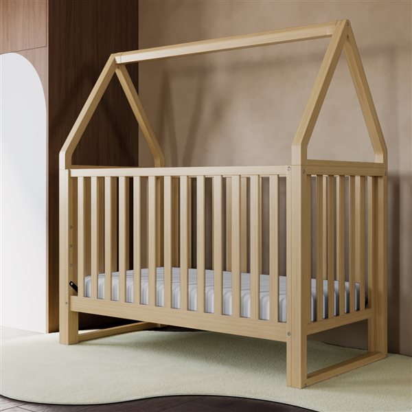 Storkcraft Orchard 6-in-1 Convertible Light Wood Crib