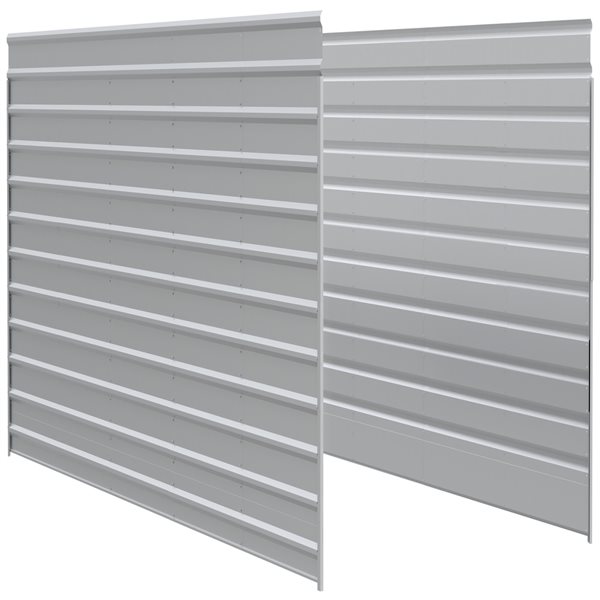 Arrow 24 x 9-ft Two-Sided Steel Carport Sidewall - Eggshell