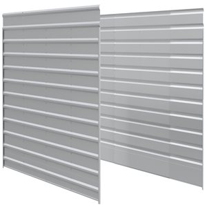 Arrow 20 x 9-ft Two-Sided Steel Carport Sidewall - Eggshell