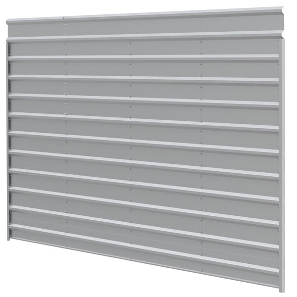 Arrow 20 x 9-ft One-Sided Steel Carport Sidewall - Eggshell