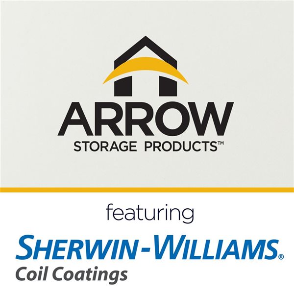 Arrow 20 x 9-ft One-Sided Steel Carport Sidewall - Eggshell