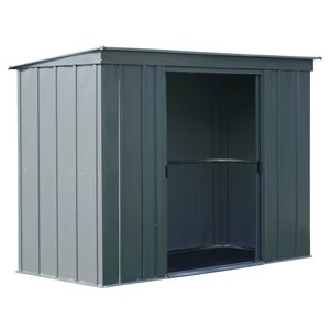 Arrow 6 x 4-ft Steel Shed - Grey