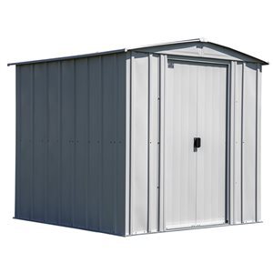 Arrow 8 x 8-ft Steel Shed - Light Grey