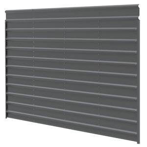 Arrow 20 x 9-ft One-Sided Steel Carport Sidewall - Charcoal