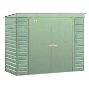 Remise en acier Arrow 8 x 4 pi, vert