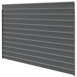 Arrow 24 x 9-ft One-Sided Steel Carport Sidewall - Charcoal