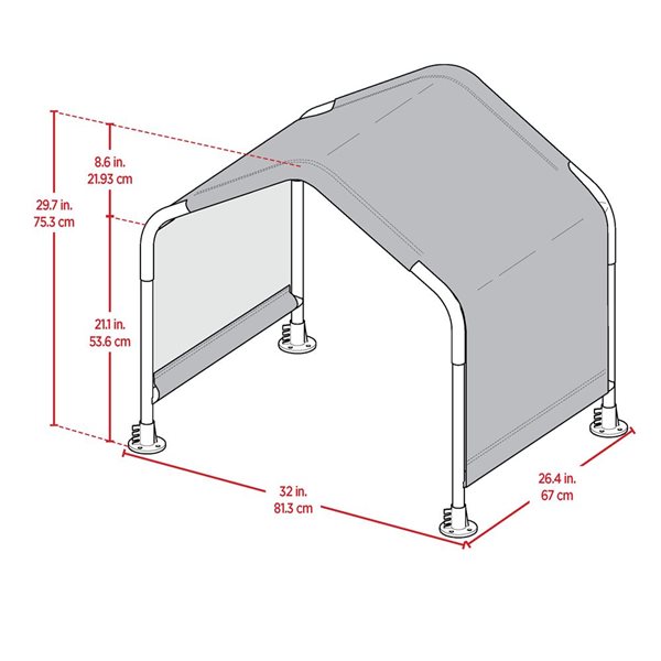 ShelterLogic 2.5 x 2 x 2.5-ft Shade Canopy Pet Shelter - Blue