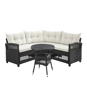 Ensemble de fauteuils d'extérieur 4 pièces Lugano de Sirio en blanc