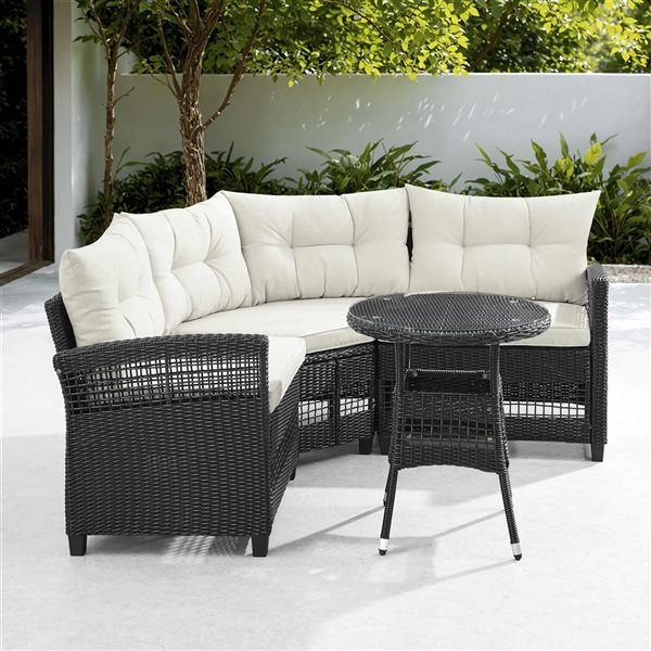 Sirio Lugano 4 Piece White Outdoor Seating/Dining Set