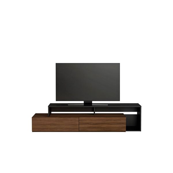 Nexera Tonik 72-in Black TV Stand w/ 2 Drawers