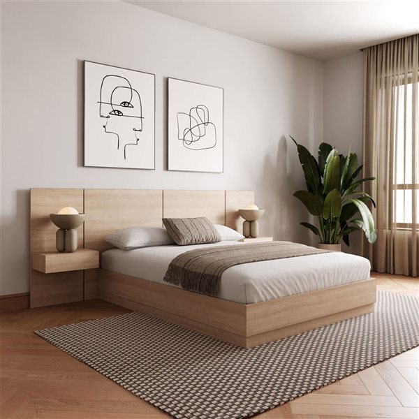 Nexera Milano 4-Piece Platform Bedroom Set - Full/Double bed